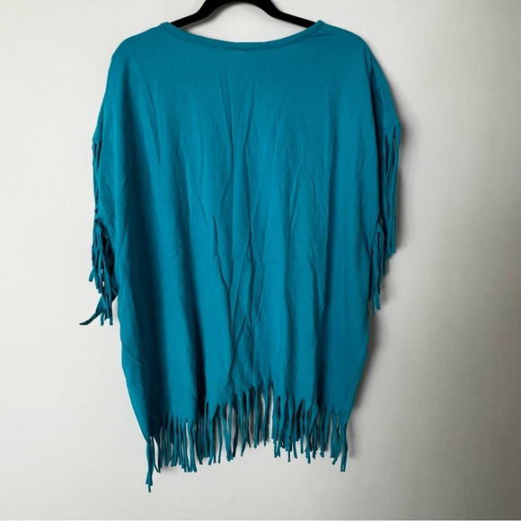 Vintage Lake Tahoe Fringe Cut Oversized Top - Picture 5 of 6